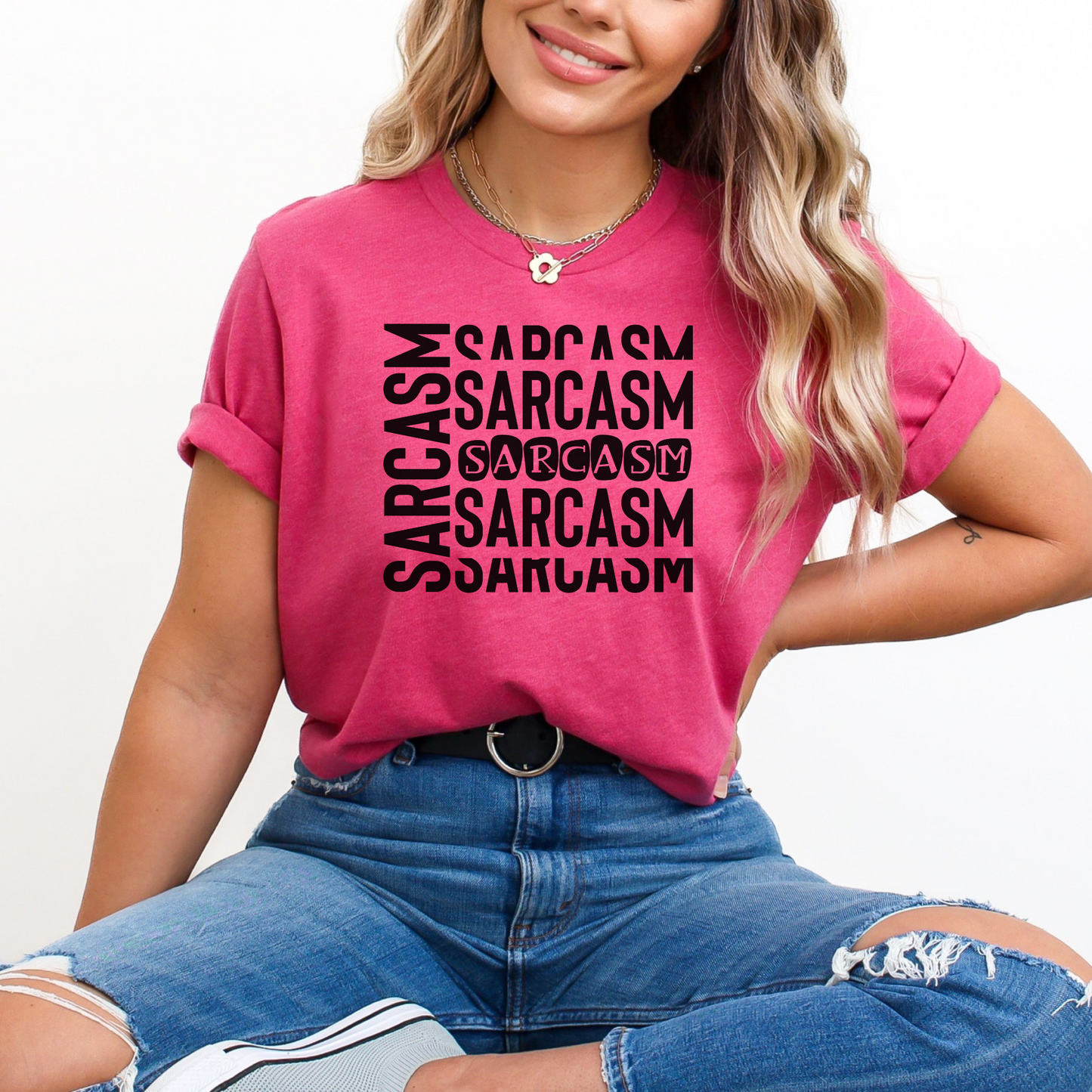 Sarcasm on Repeat Crewneck TShirt