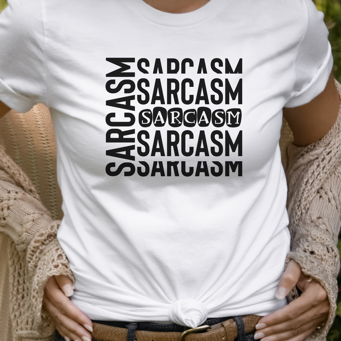 Sarcasm on Repeat Crewneck TShirt