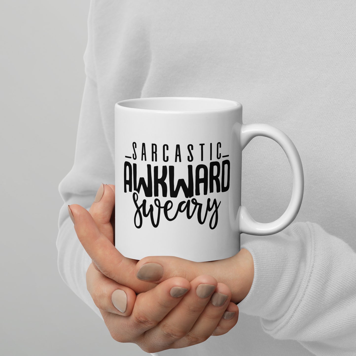 Awkward, Sarcastic, Sweary White Ceramic Coffee Mug