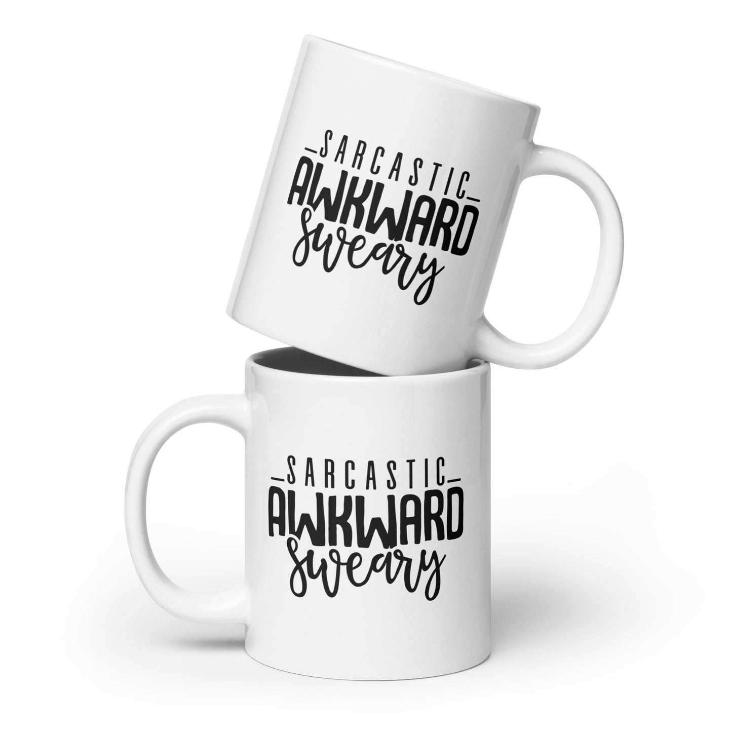 Awkward, Sarcastic, Sweary White Ceramic Coffee Mug