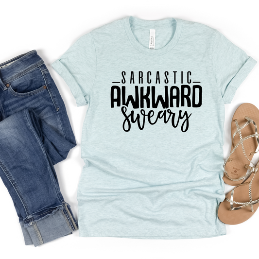 Unfiltered Essence: The 'Sarcastic, Awkward, Sweary' Tee