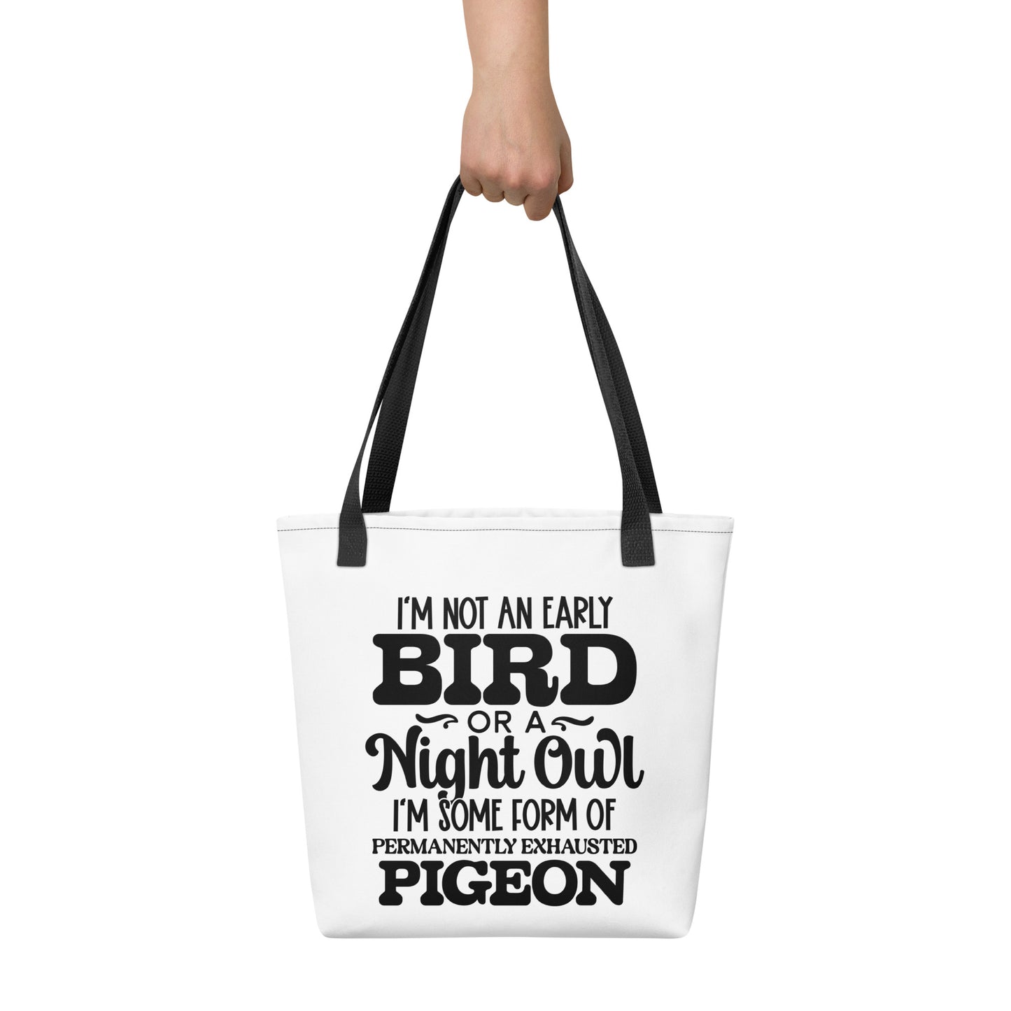 Wear Your Mood: Permanently Exhausted Pigeon Tote