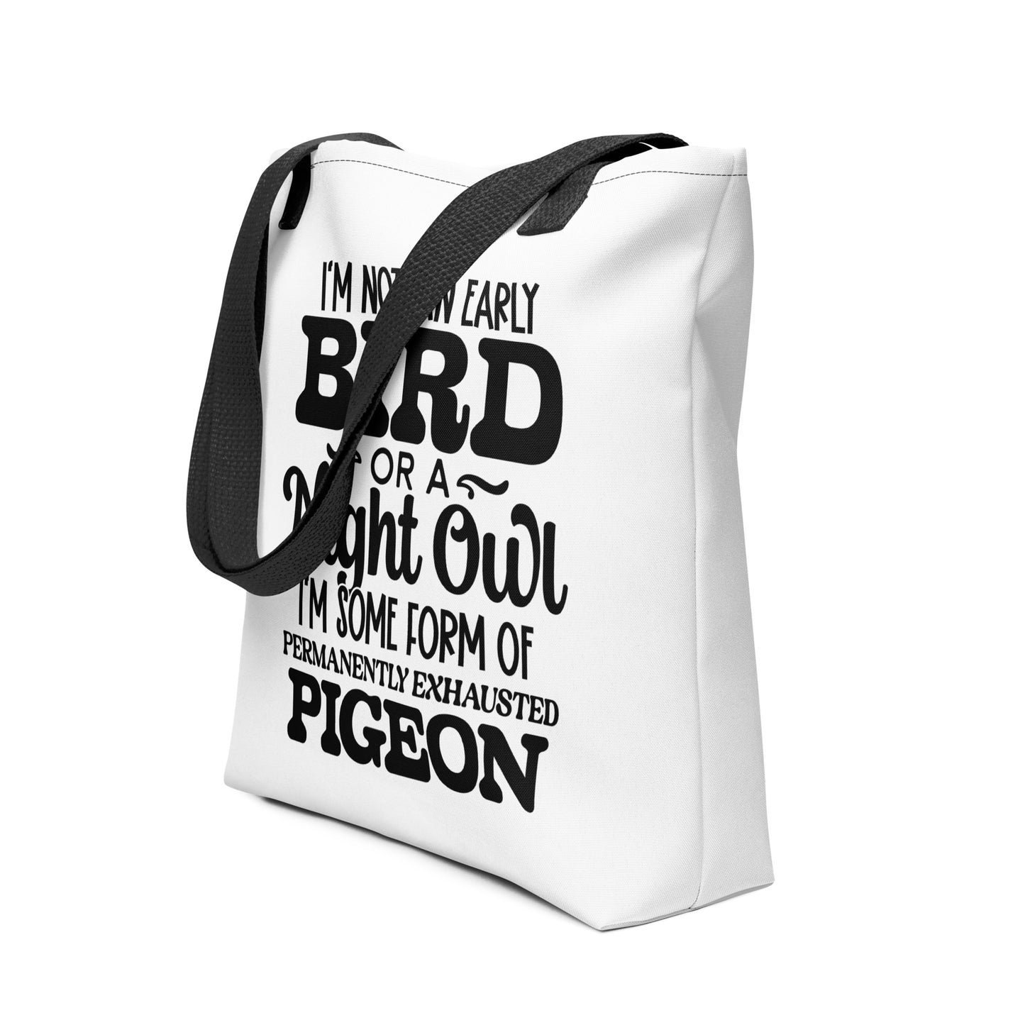 Wear Your Mood: Permanently Exhausted Pigeon Tote