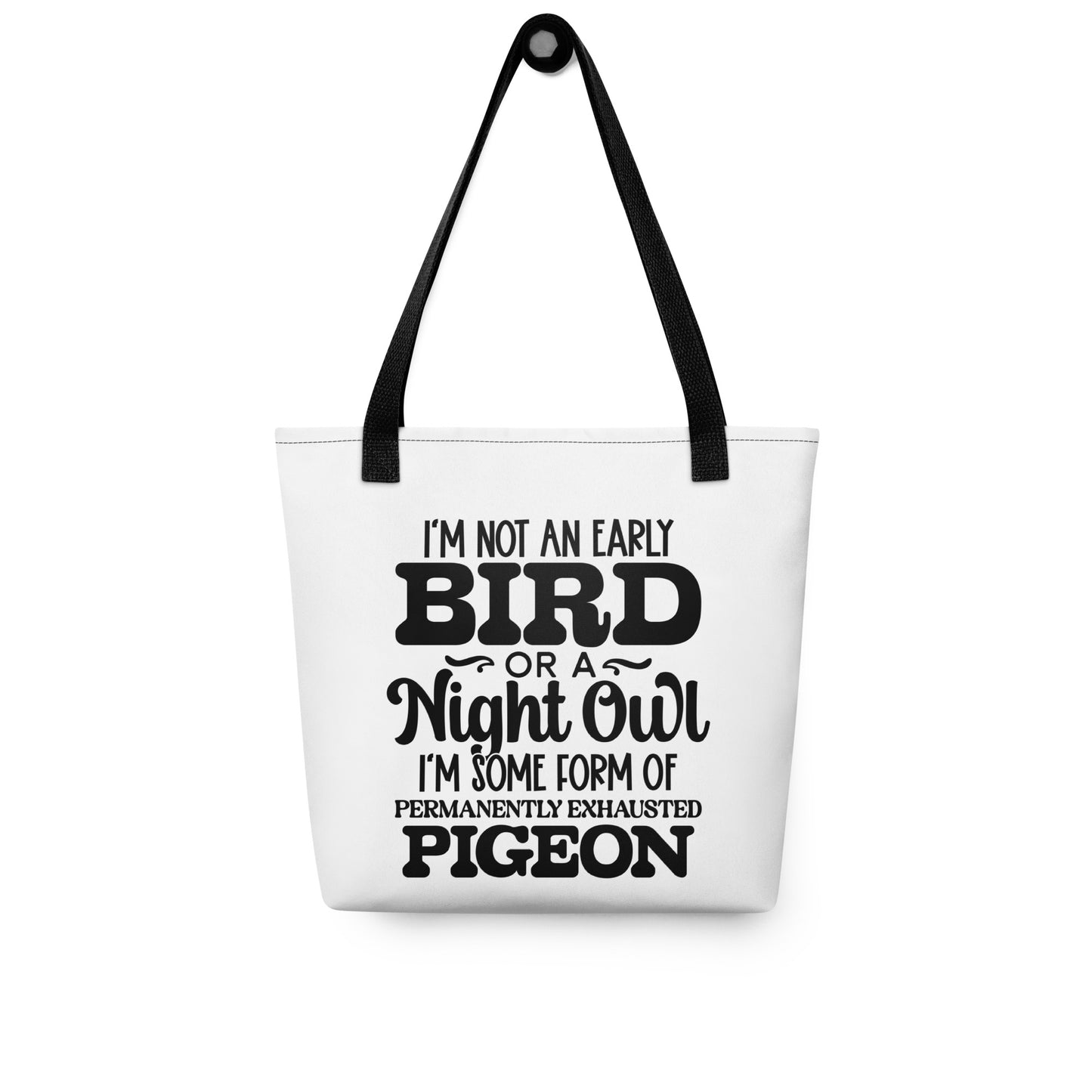 Wear Your Mood: Permanently Exhausted Pigeon Tote