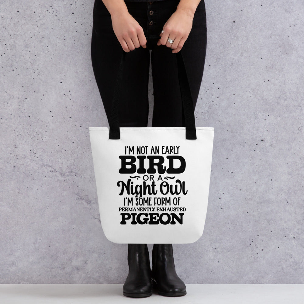 Wear Your Mood: Permanently Exhausted Pigeon Tote