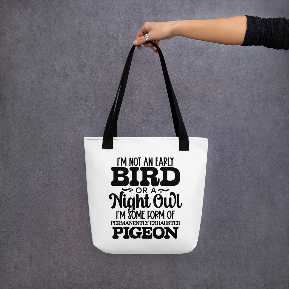 Wear Your Mood: Permanently Exhausted Pigeon Tote