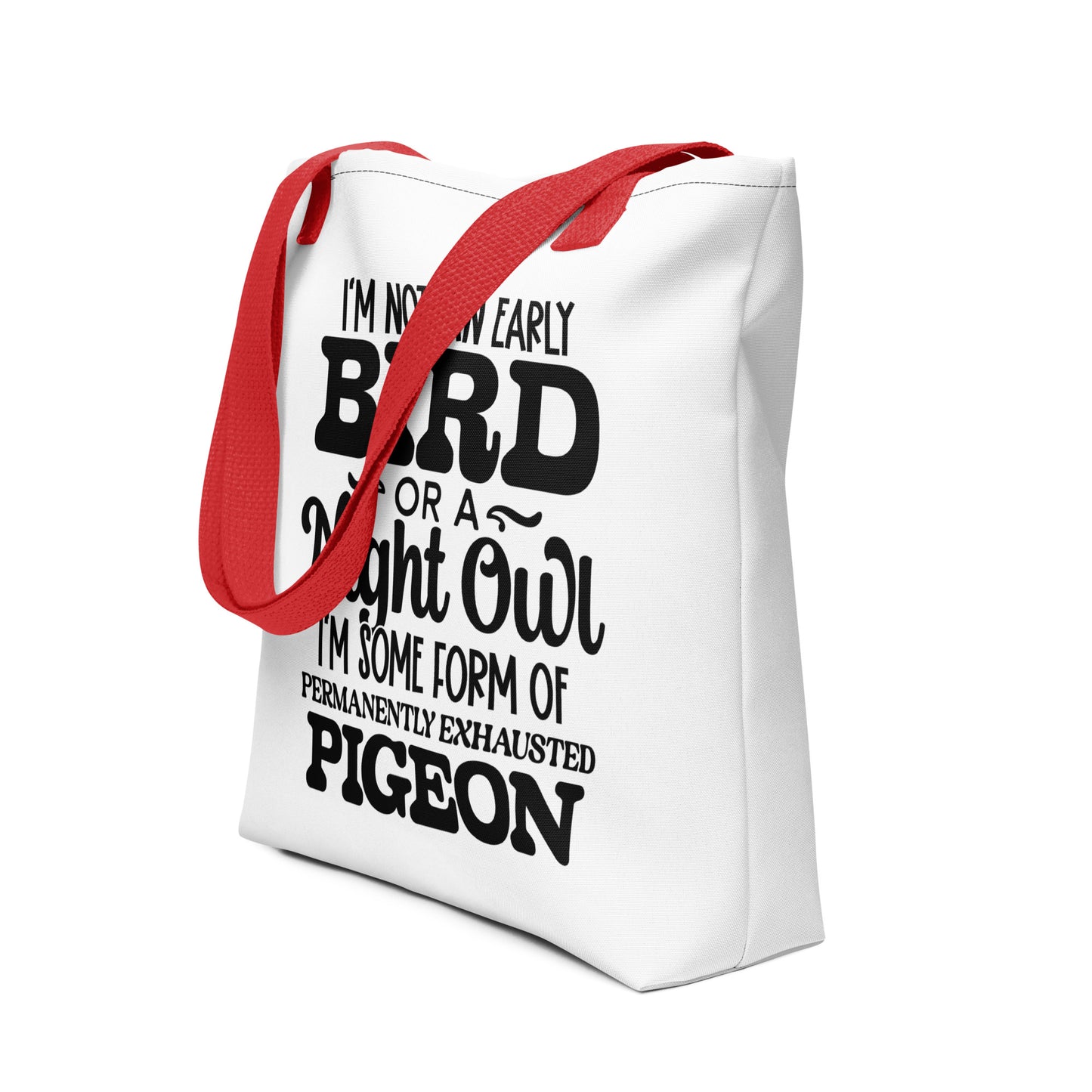 Wear Your Mood: Permanently Exhausted Pigeon Tote