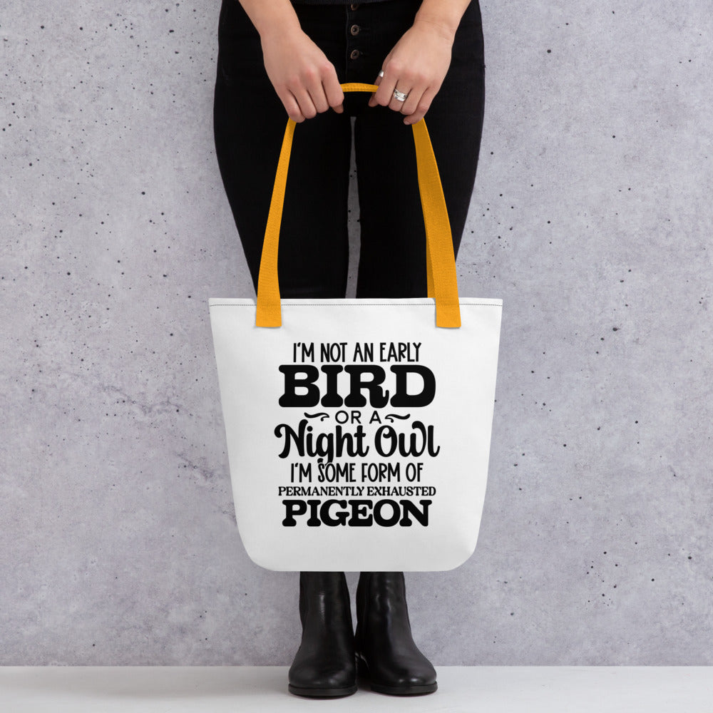 Wear Your Mood: Permanently Exhausted Pigeon Tote