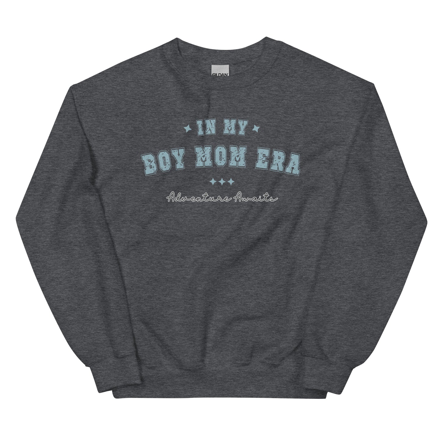 Boy Mom Era, Adventure Awaits Pullover Crewneck Sweatshirt