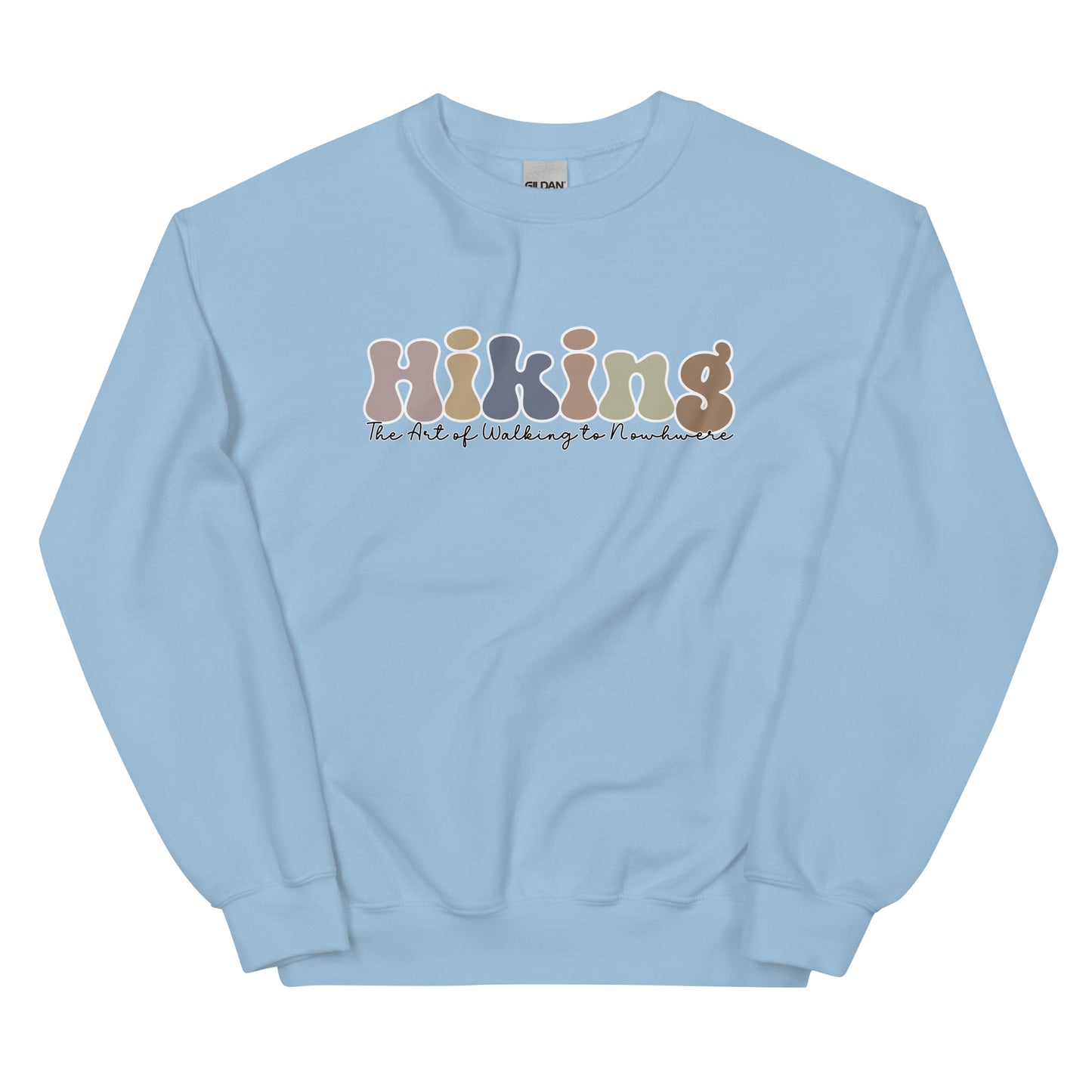 The Art of Walking to Nowhere, Hikers Pullover Crewneck Sweatshirt