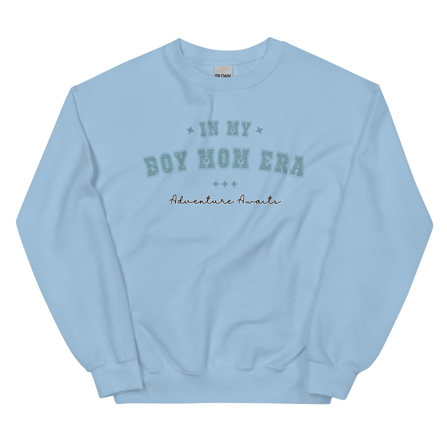 Boy Mom Era, Adventure Awaits Pullover Crewneck Sweatshirt