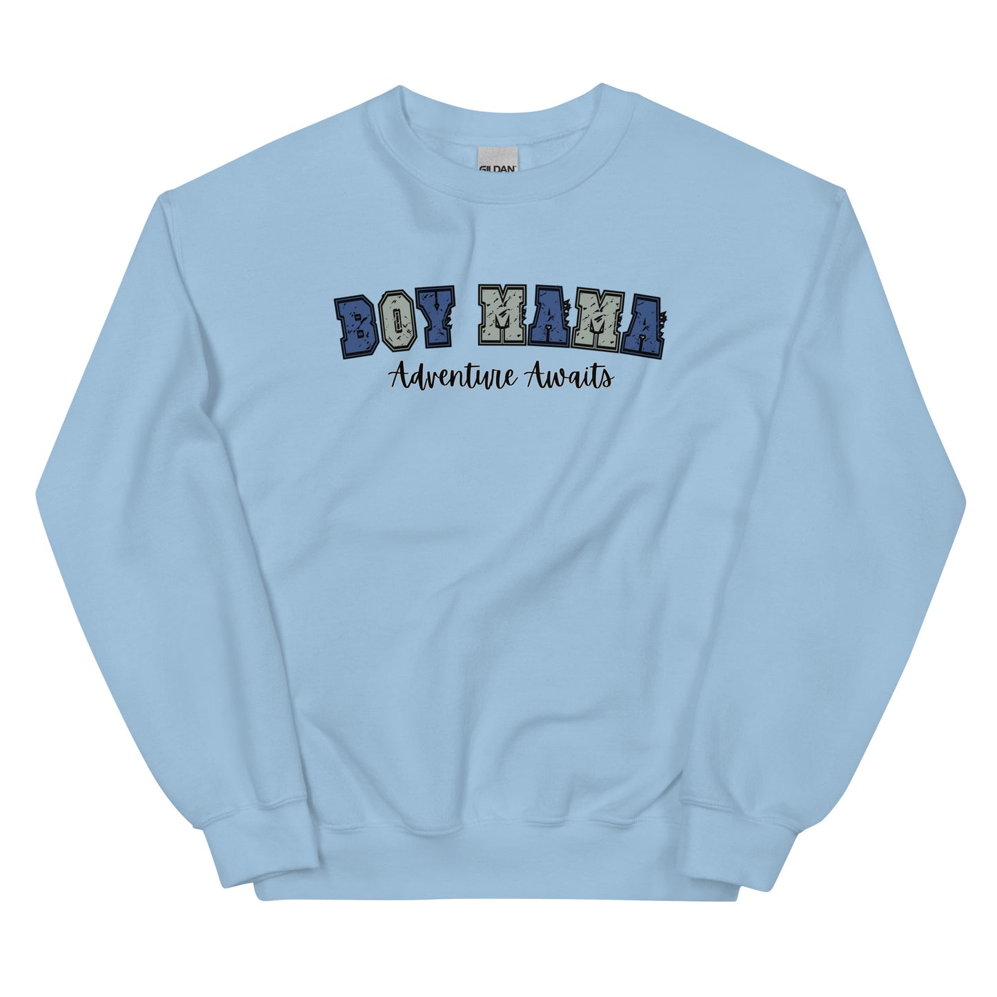 Boy Mama, Adventure Awaits Crewneck Sweatshirt