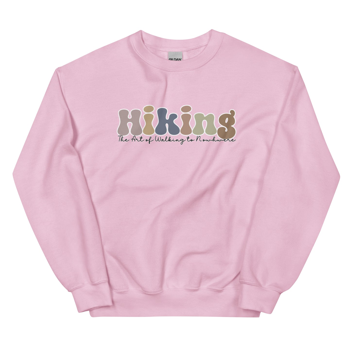 The Art of Walking to Nowhere, Hikers Pullover Crewneck Sweatshirt