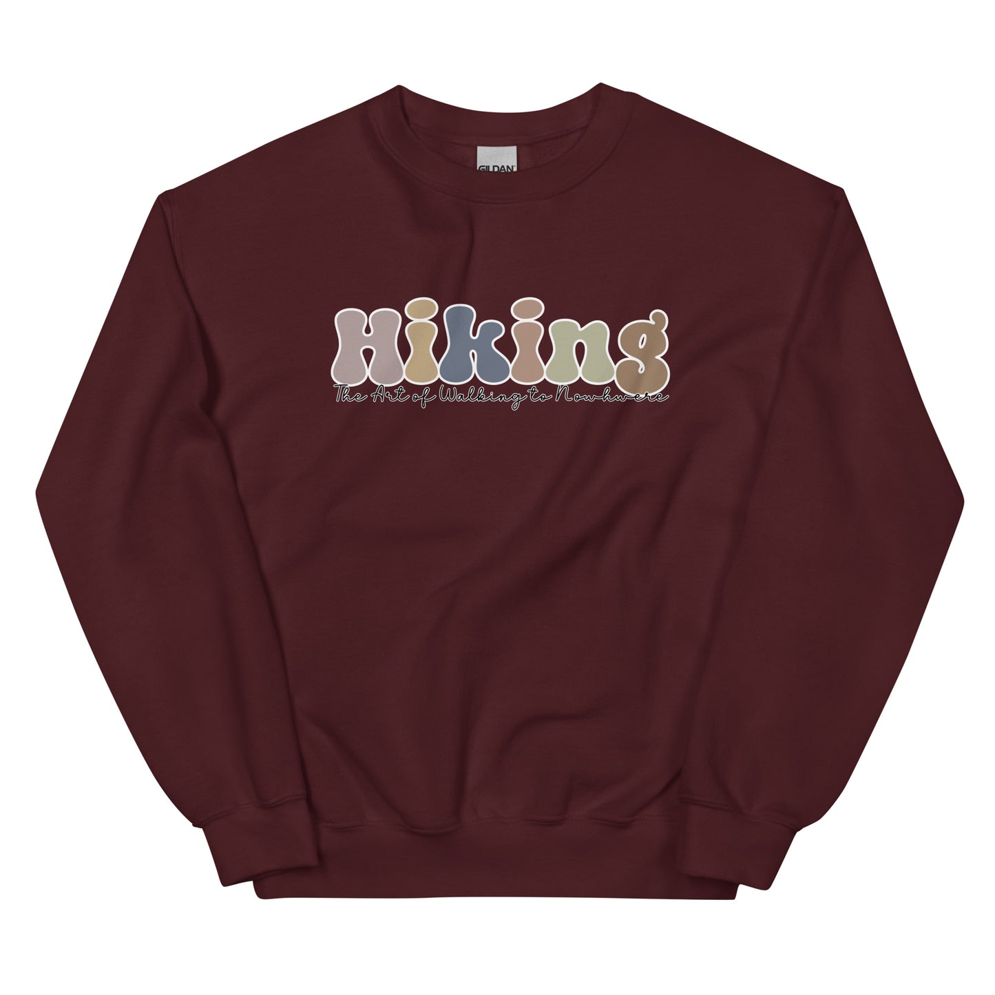 The Art of Walking to Nowhere, Hikers Pullover Crewneck Sweatshirt