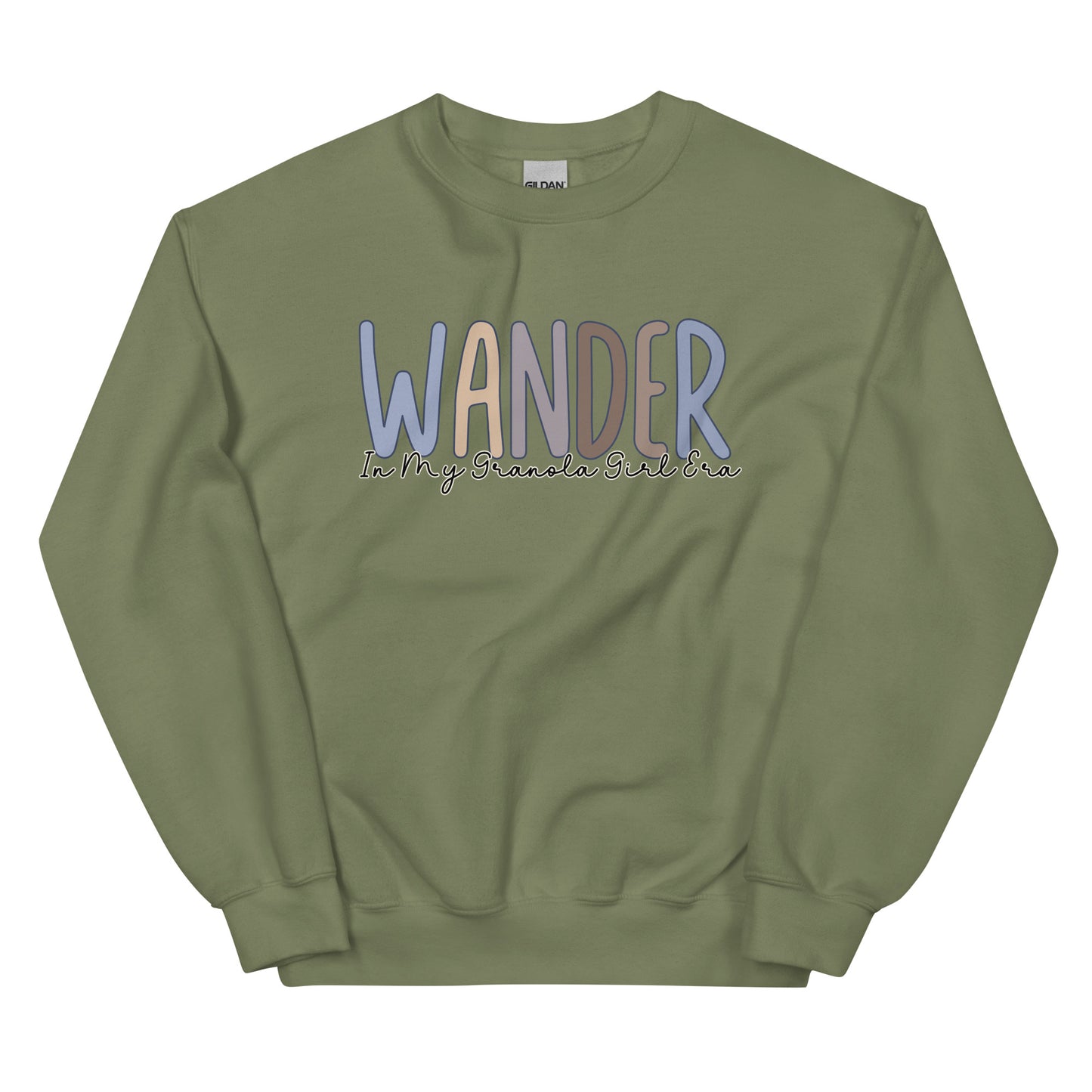 Wander, In My Granola Girl Era, Pullover Crewneck Sweatshirt