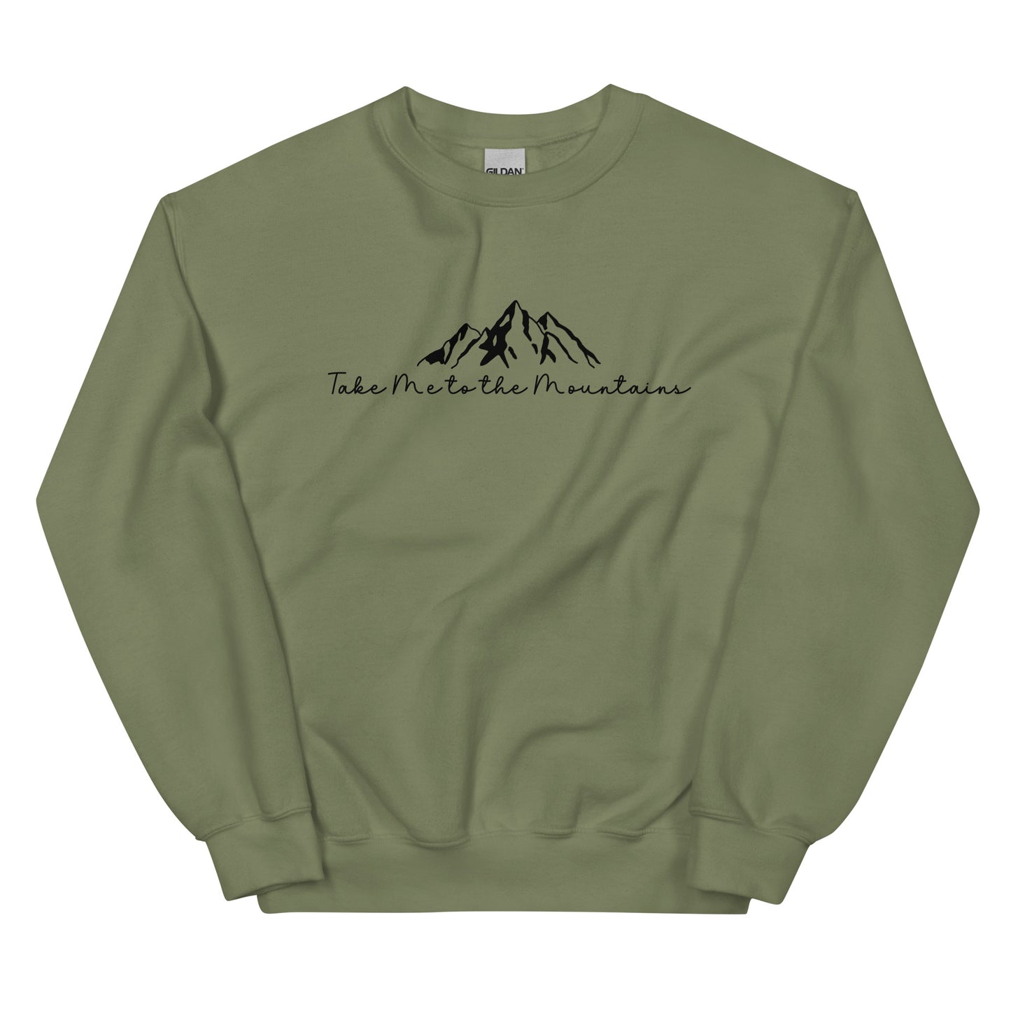 Take Me to the Mountains, Pullover Crewneck Sweatshirt