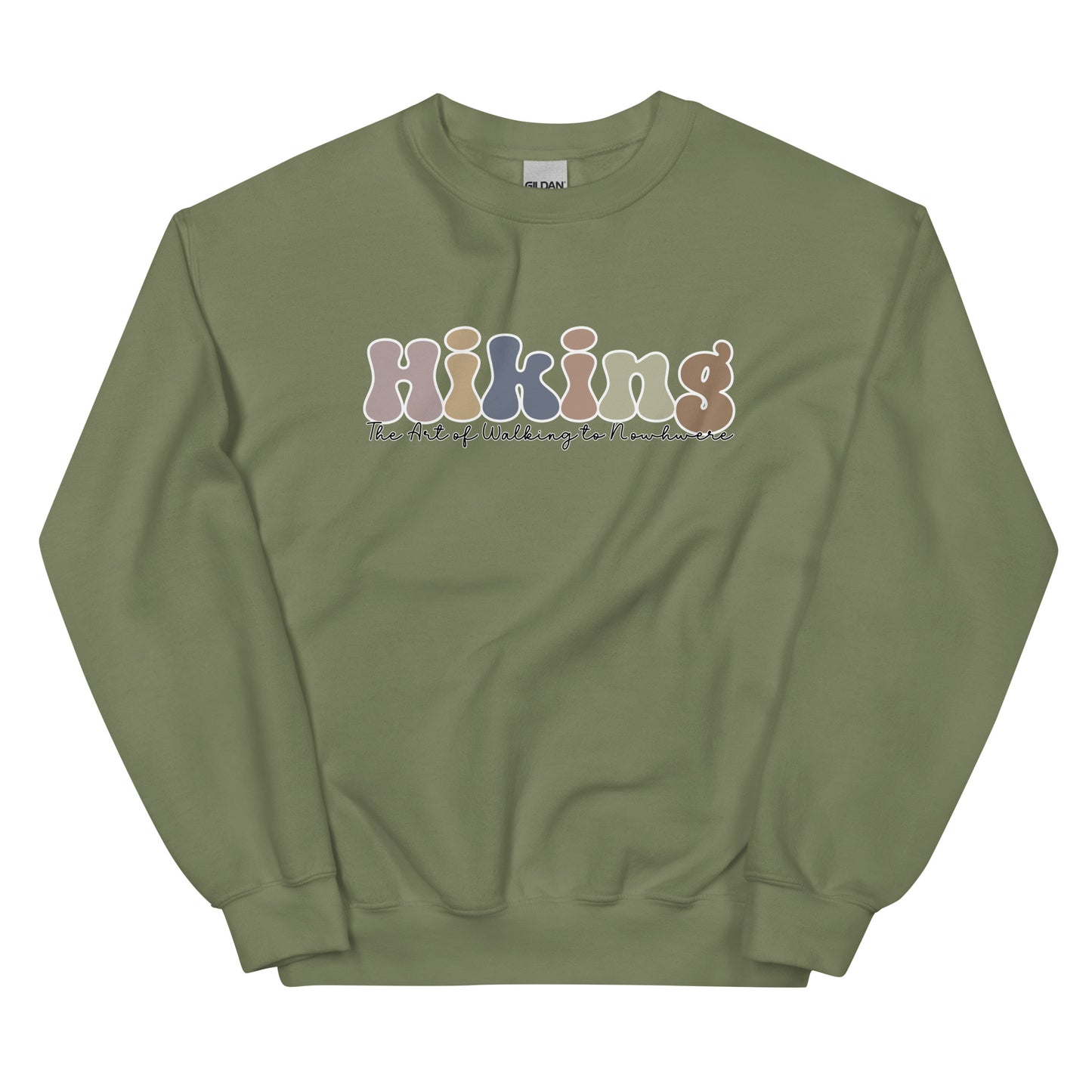 The Art of Walking to Nowhere, Hikers Pullover Crewneck Sweatshirt