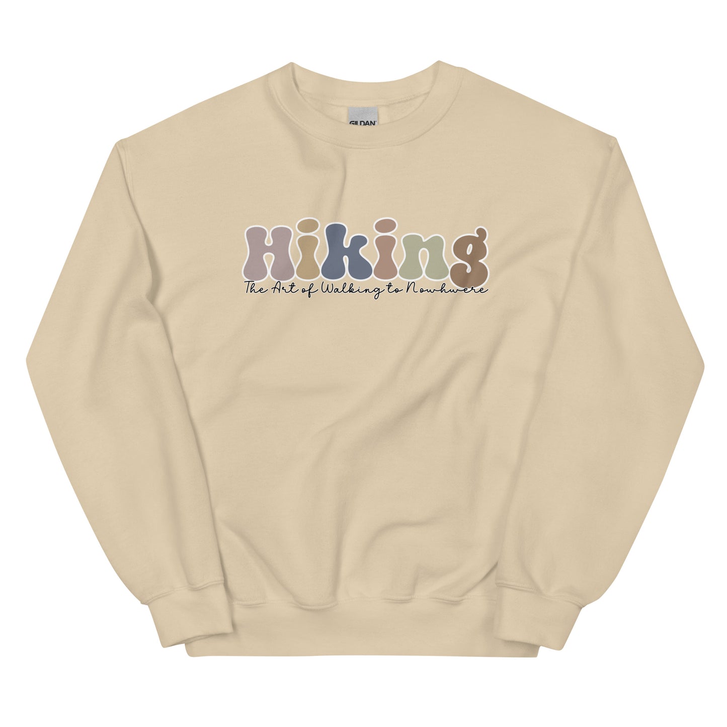 The Art of Walking to Nowhere, Hikers Pullover Crewneck Sweatshirt