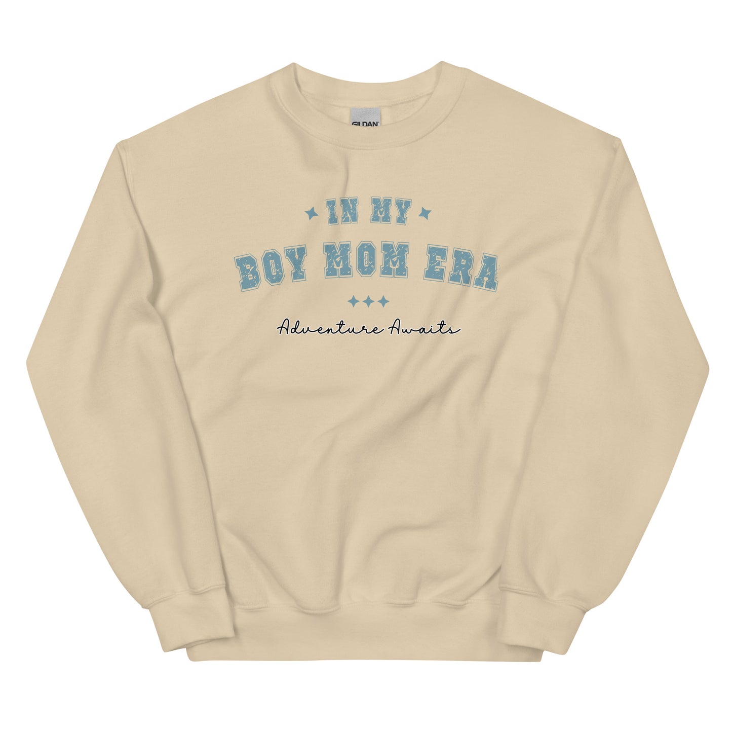 Boy Mom Era, Adventure Awaits Pullover Crewneck Sweatshirt