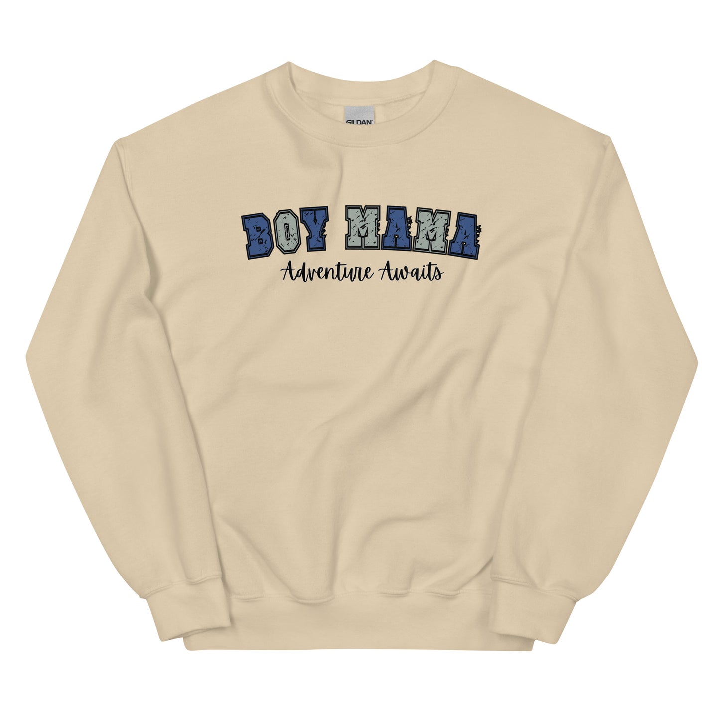 Boy Mama, Adventure Awaits Crewneck Sweatshirt