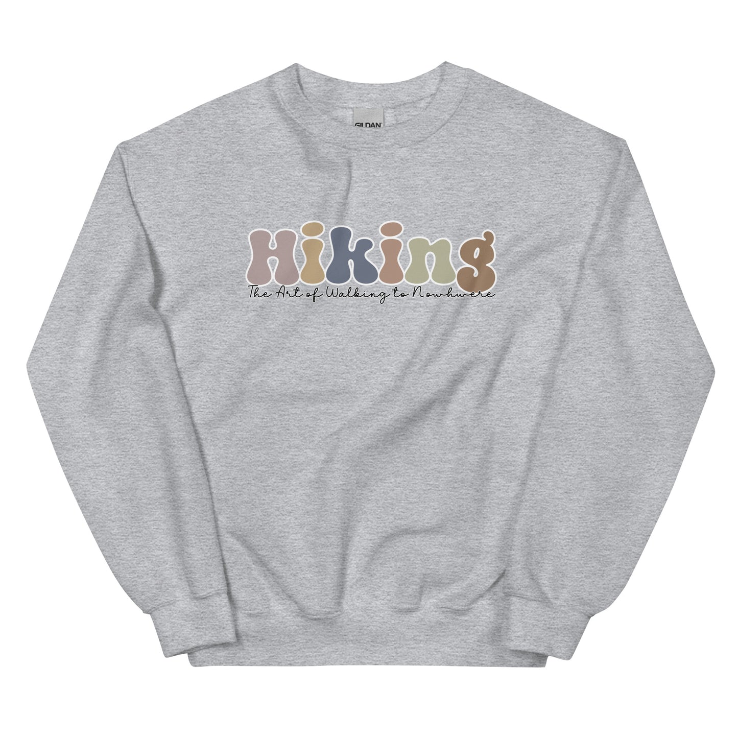 The Art of Walking to Nowhere, Hikers Pullover Crewneck Sweatshirt