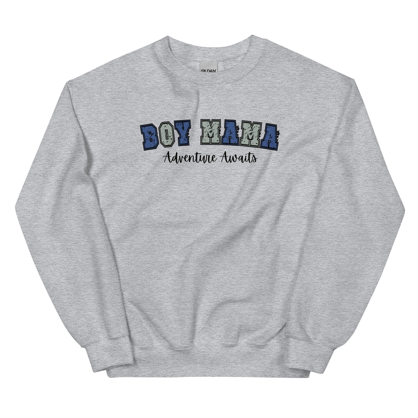 Boy Mama, Adventure Awaits Crewneck Sweatshirt