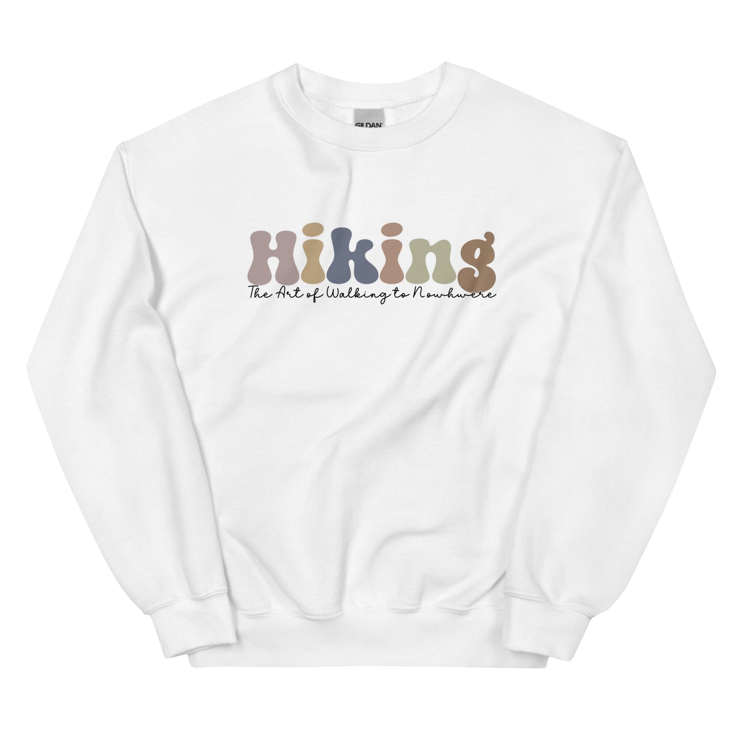 The Art of Walking to Nowhere, Hikers Pullover Crewneck Sweatshirt