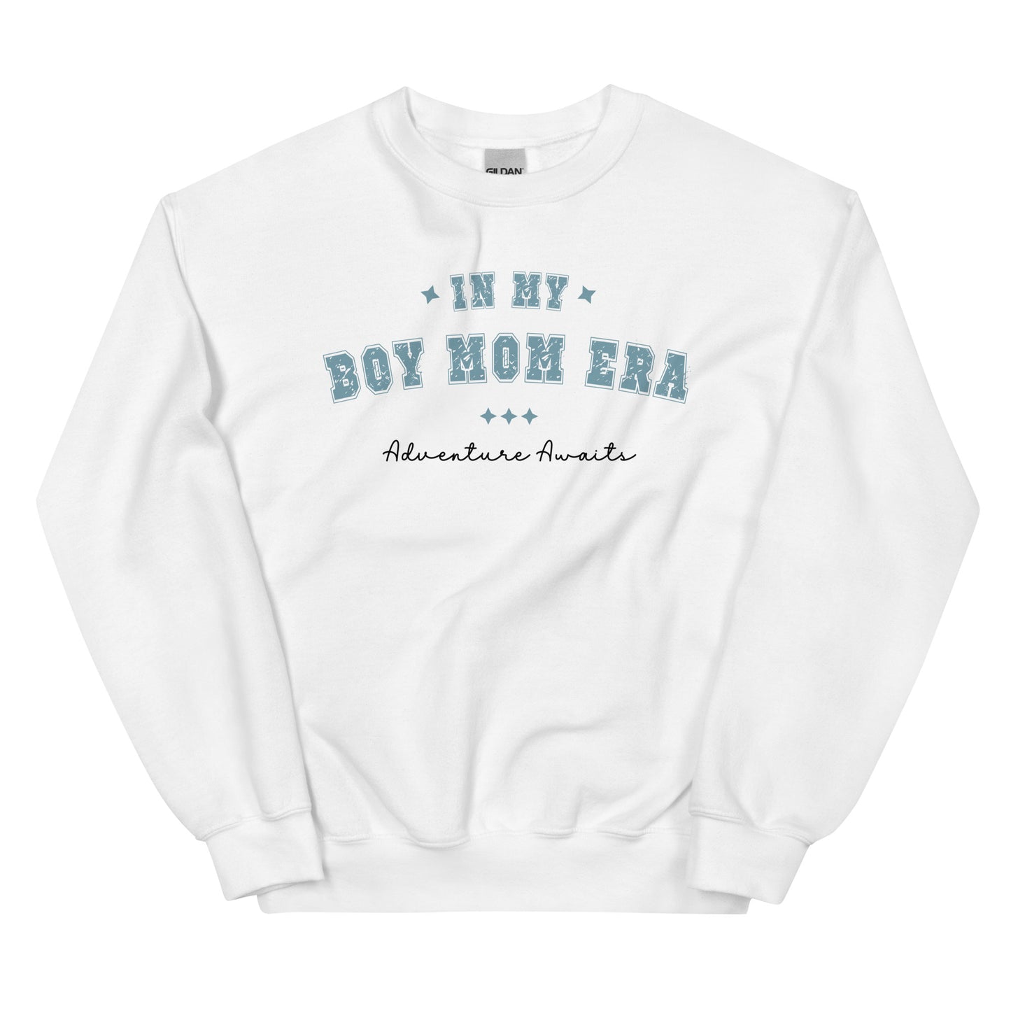 Boy Mom Era, Adventure Awaits Pullover Crewneck Sweatshirt