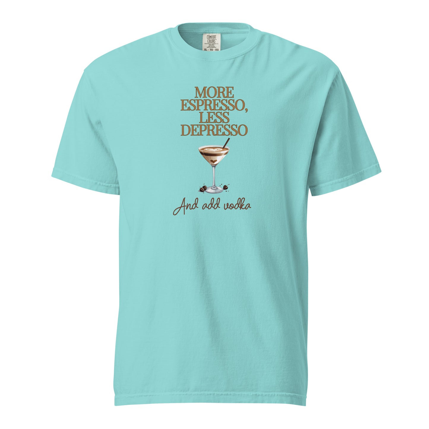 More Espresso Less Depresso Comfort Colors Crewneck Tshirt