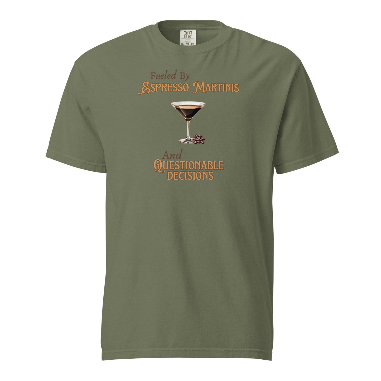 Espresso Martinis and Questionable Decisions Comfort Colors Crewneck Tshirt