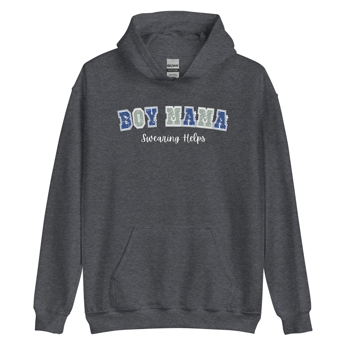 Boy Mom, Swearing Helps Pullover Hooded Sweatshirt