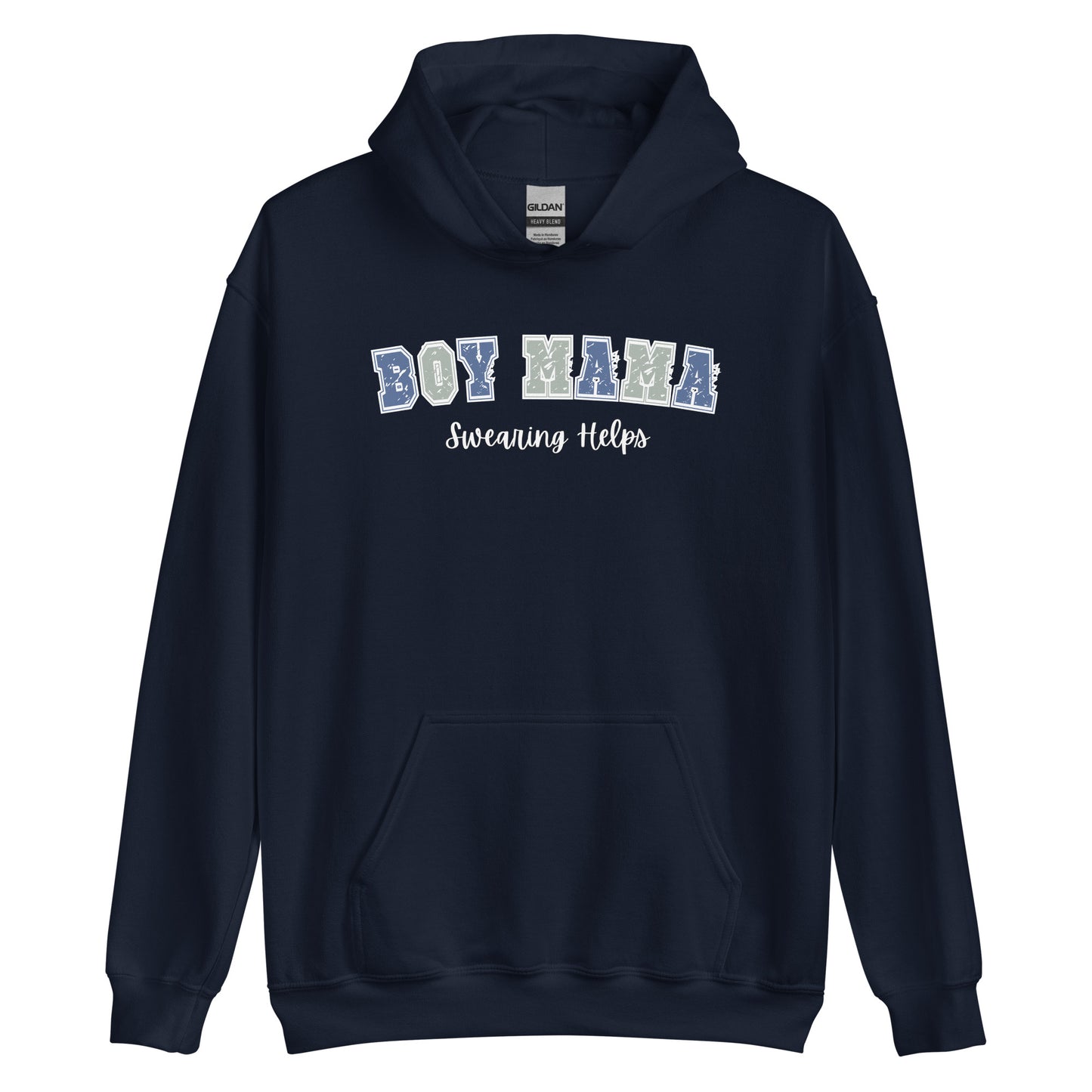 Boy Mom, Swearing Helps Pullover Hooded Sweatshirt