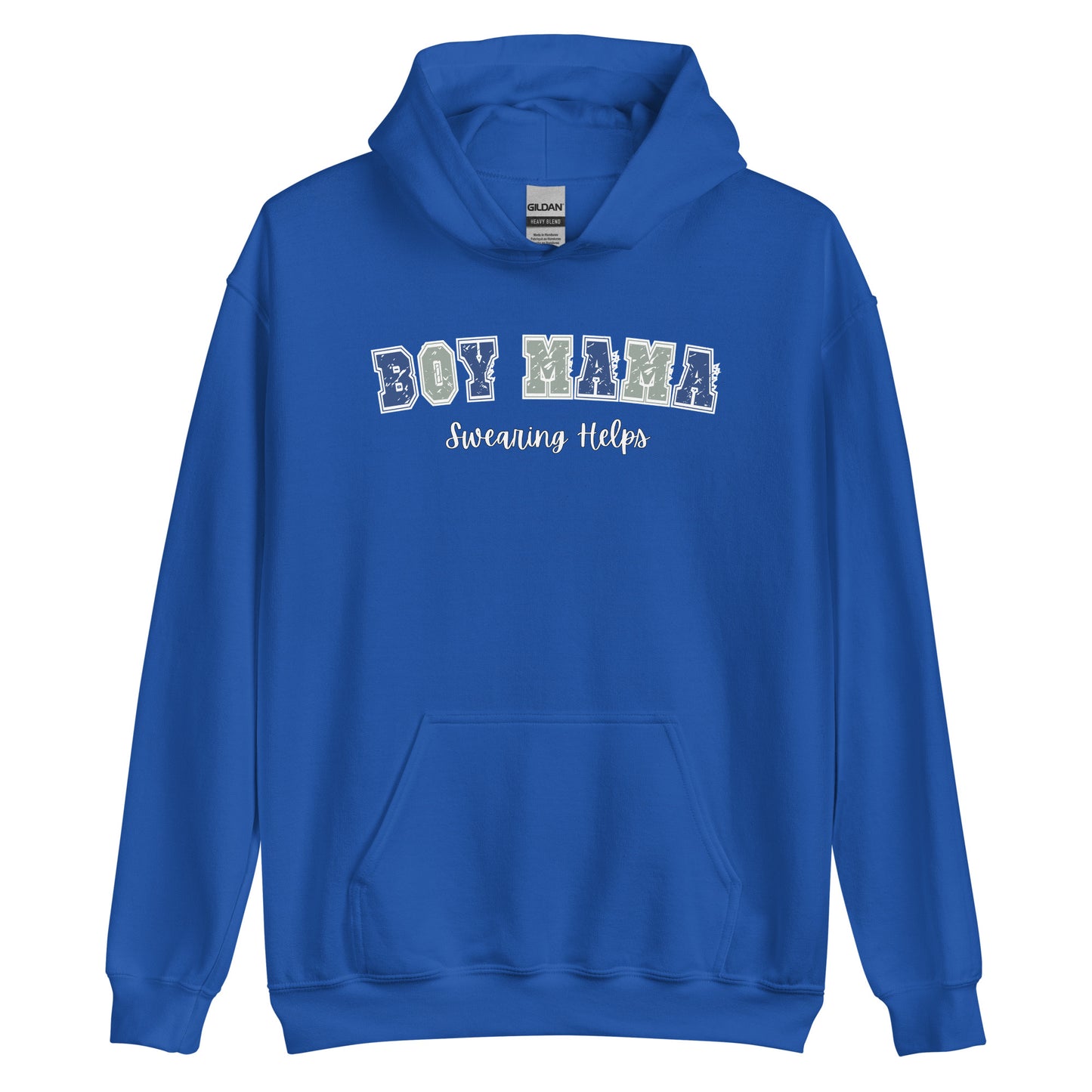 Boy Mom, Swearing Helps Pullover Hooded Sweatshirt