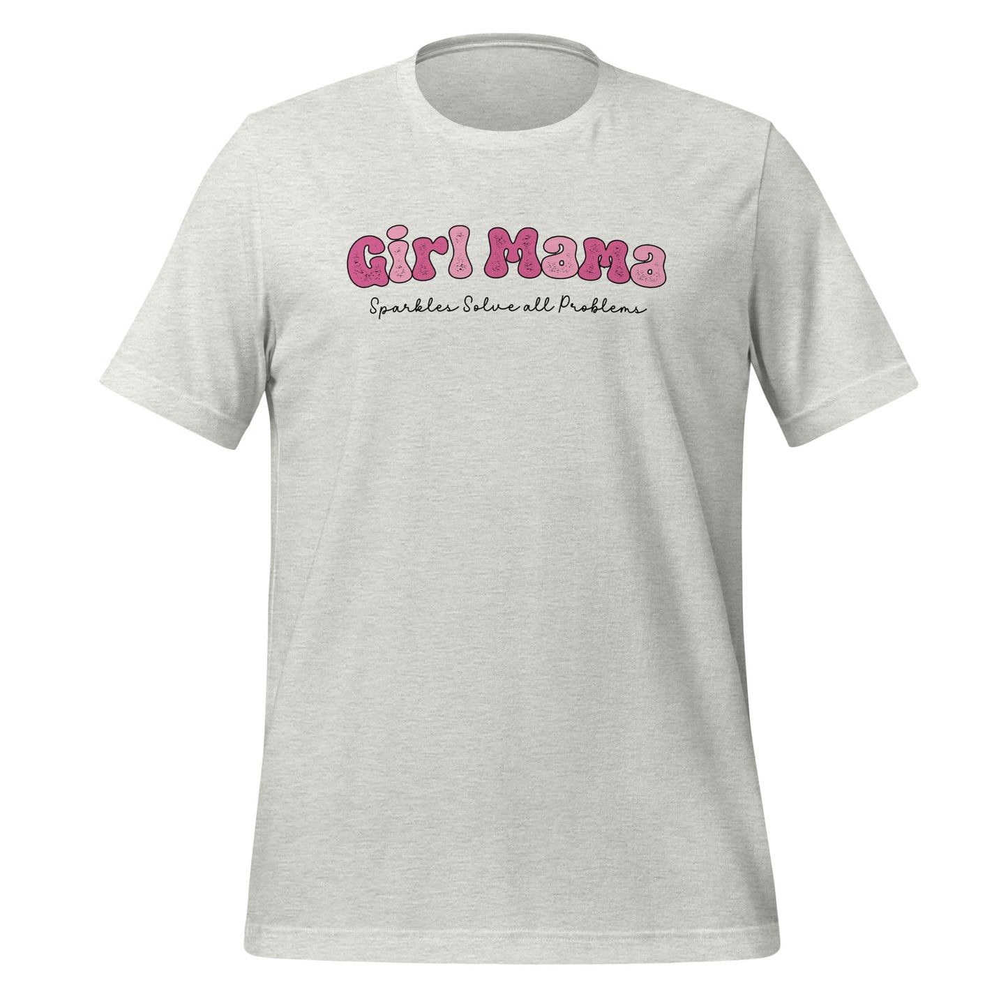 Girl Mama, Sparkles Solve All Problems Crewneck TShirt