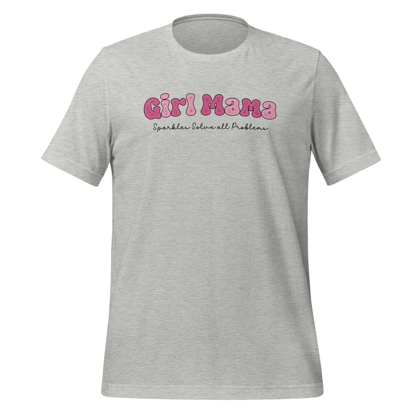 Girl Mama, Sparkles Solve All Problems Crewneck TShirt