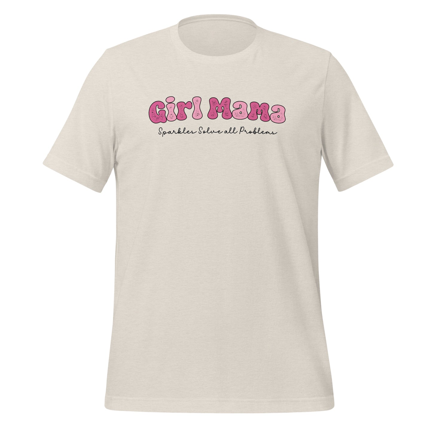 Girl Mama, Sparkles Solve All Problems Crewneck TShirt