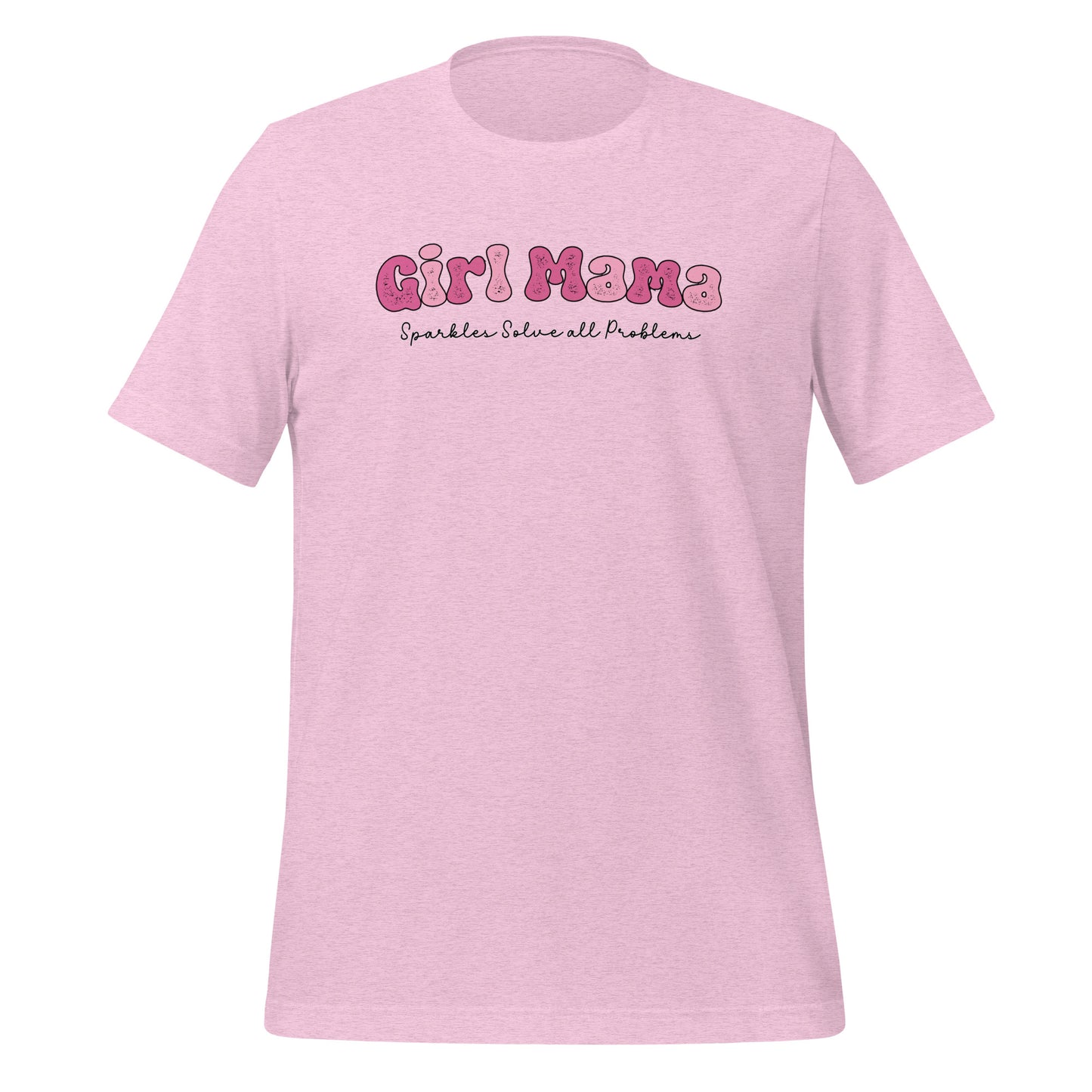 Girl Mama, Sparkles Solve All Problems Crewneck TShirt