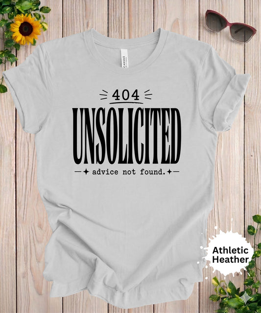 funny sarcastic shirt unsolicited advice not found 404 graphic tee