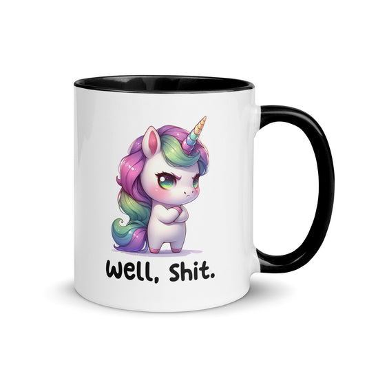 Well Shit Colorful Unicorn Mug