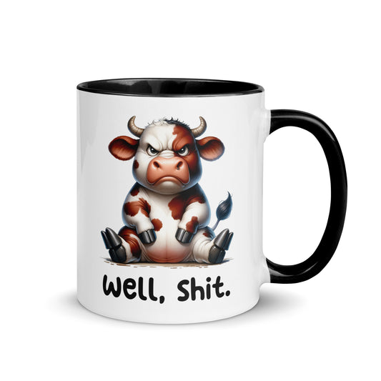 Well Shit Colorful Cow Mug