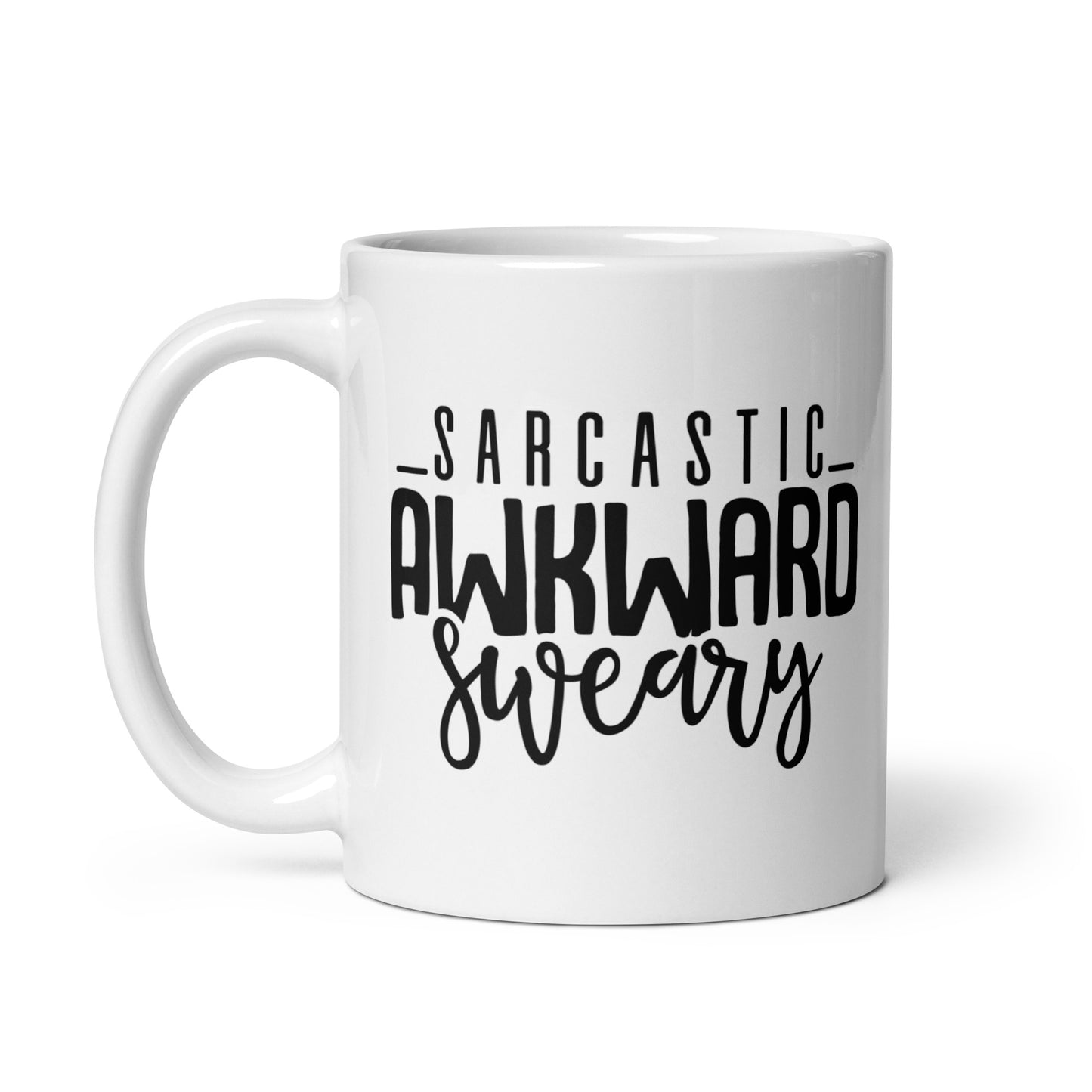 Awkward, Sarcastic, Sweary White Ceramic Coffee Mug