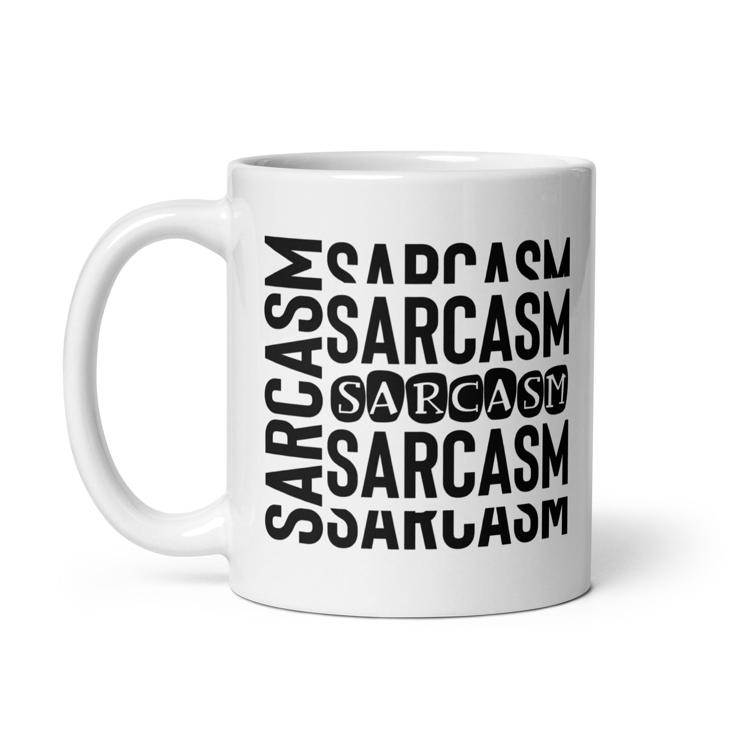 The Sarcasm On Repeat White Ceramic Coffee Mug