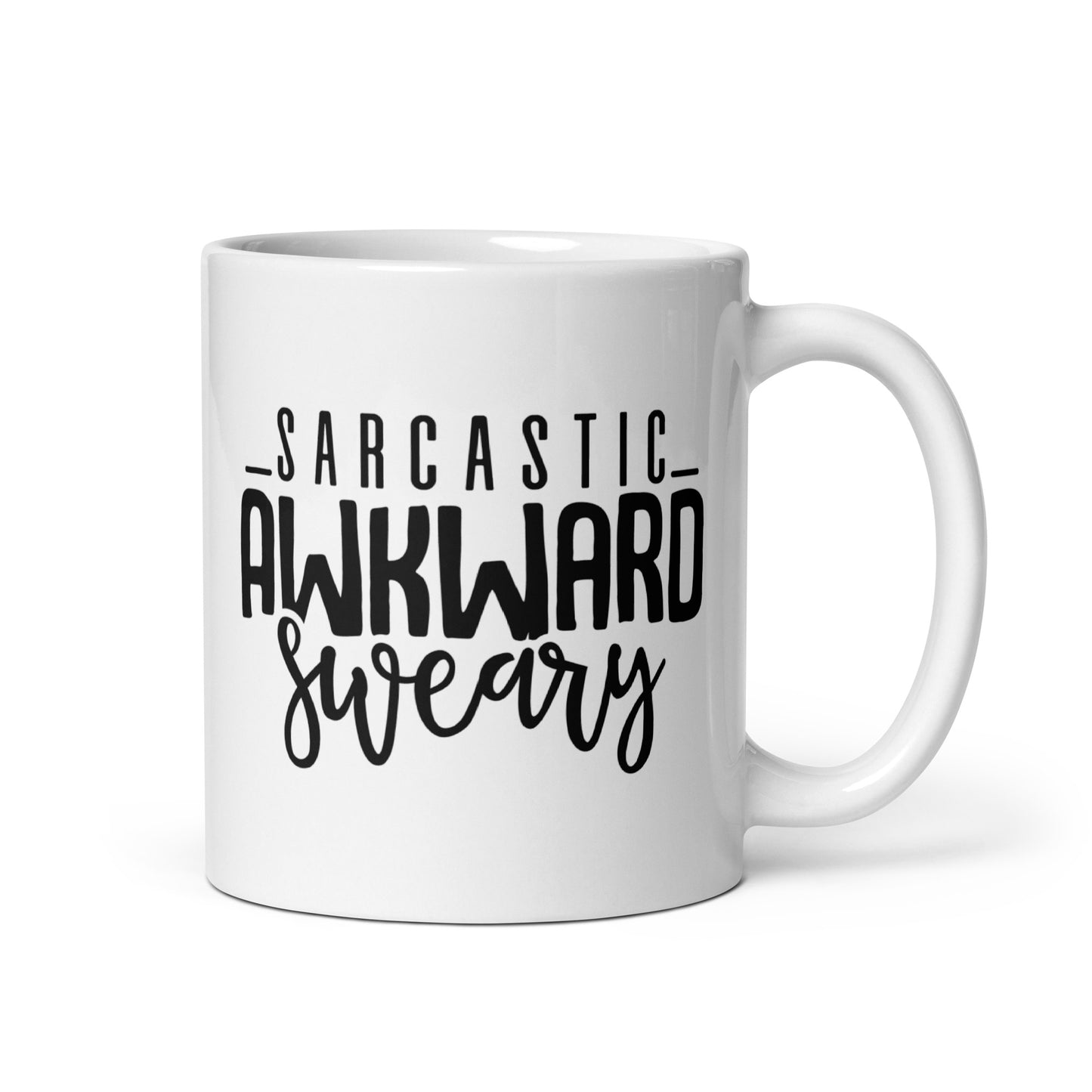 Awkward, Sarcastic, Sweary White Ceramic Coffee Mug