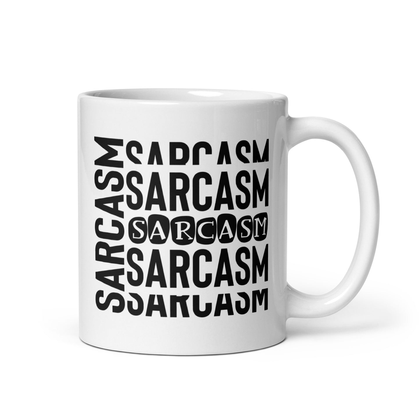 The Sarcasm On Repeat White Ceramic Coffee Mug