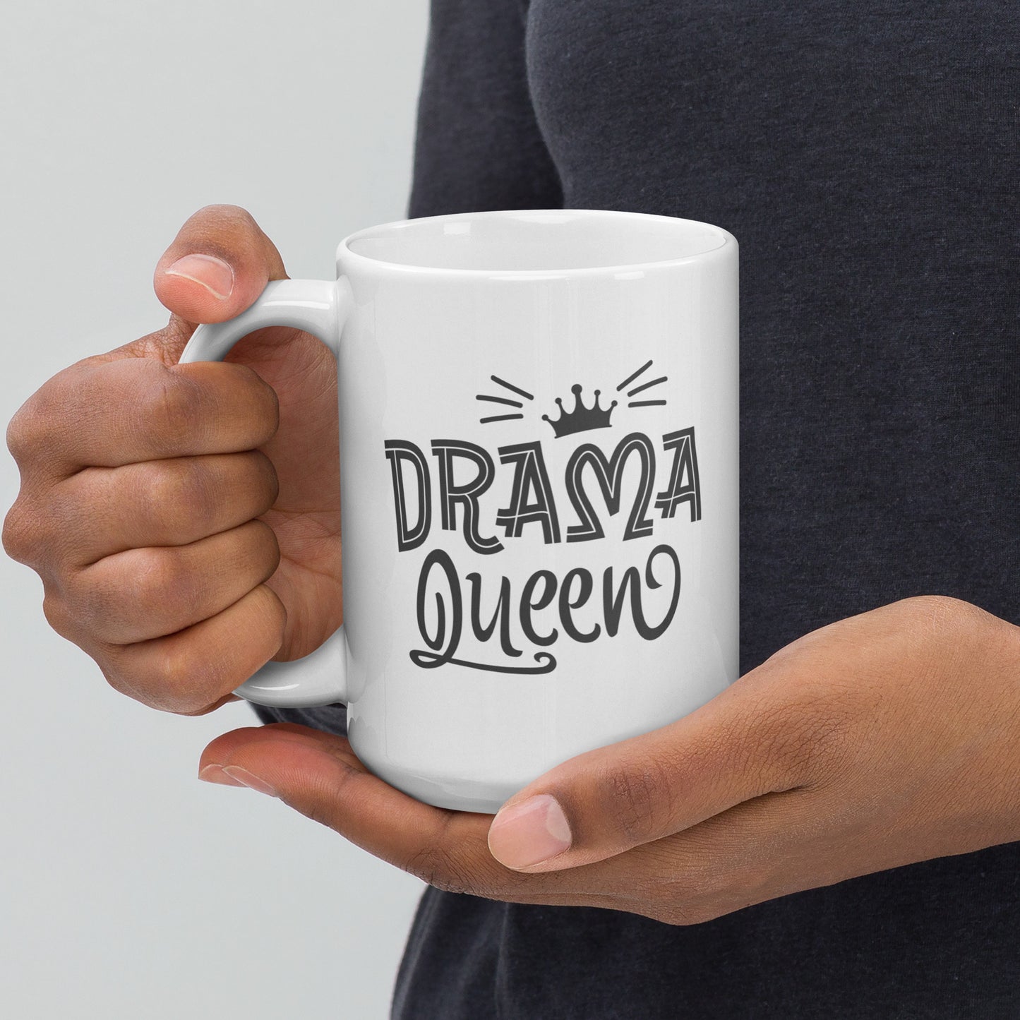 Drama Queen White Ceramic Coffee Mug