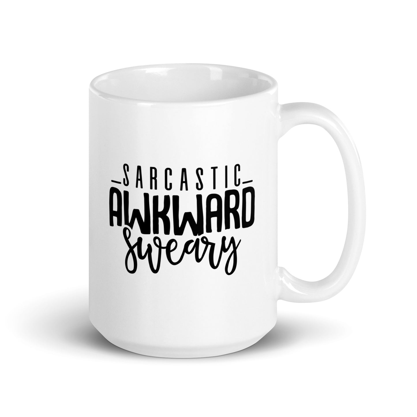 Awkward, Sarcastic, Sweary White Ceramic Coffee Mug