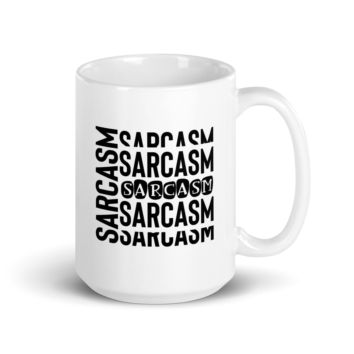 The Sarcasm On Repeat White Ceramic Coffee Mug