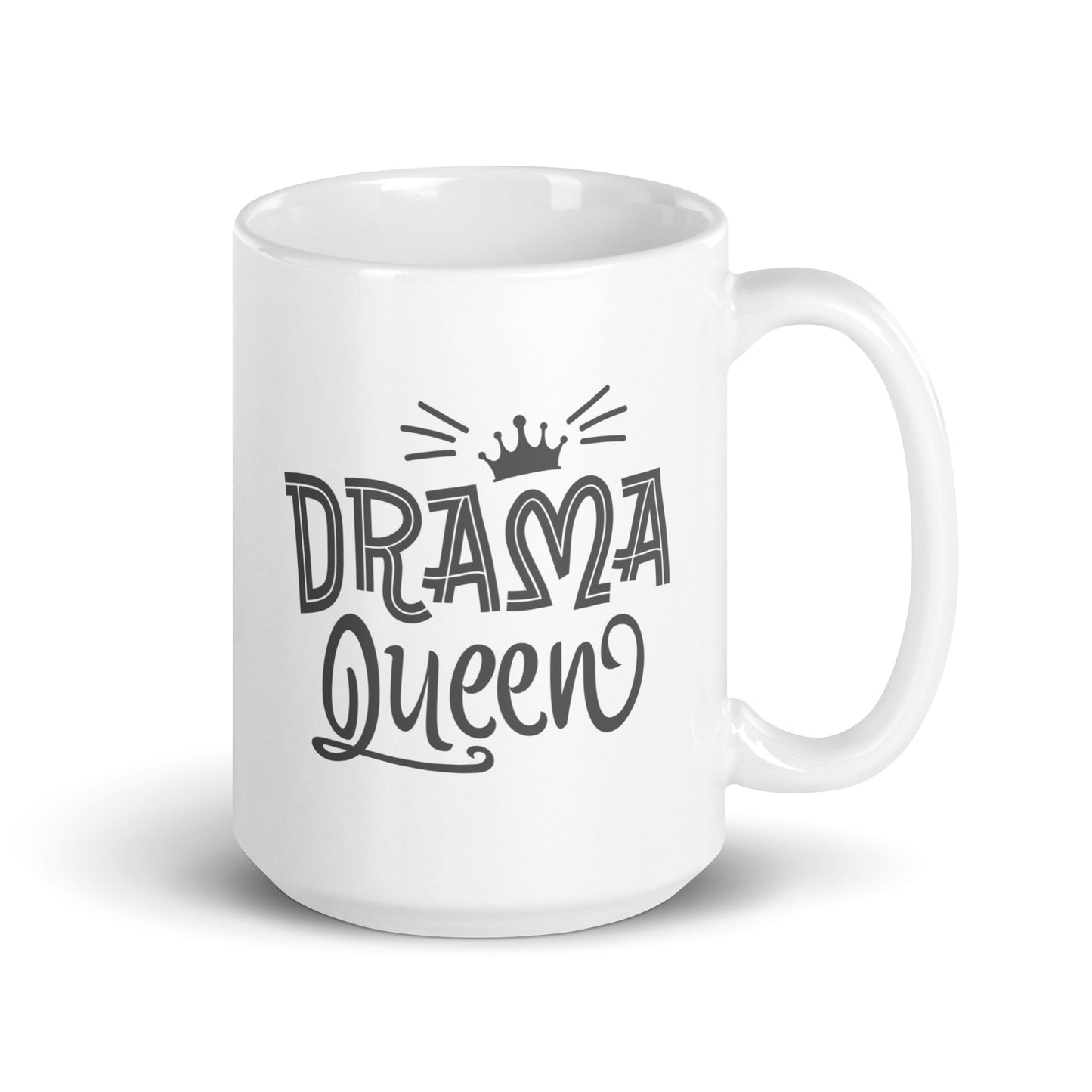 Drama Queen White Ceramic Coffee Mug