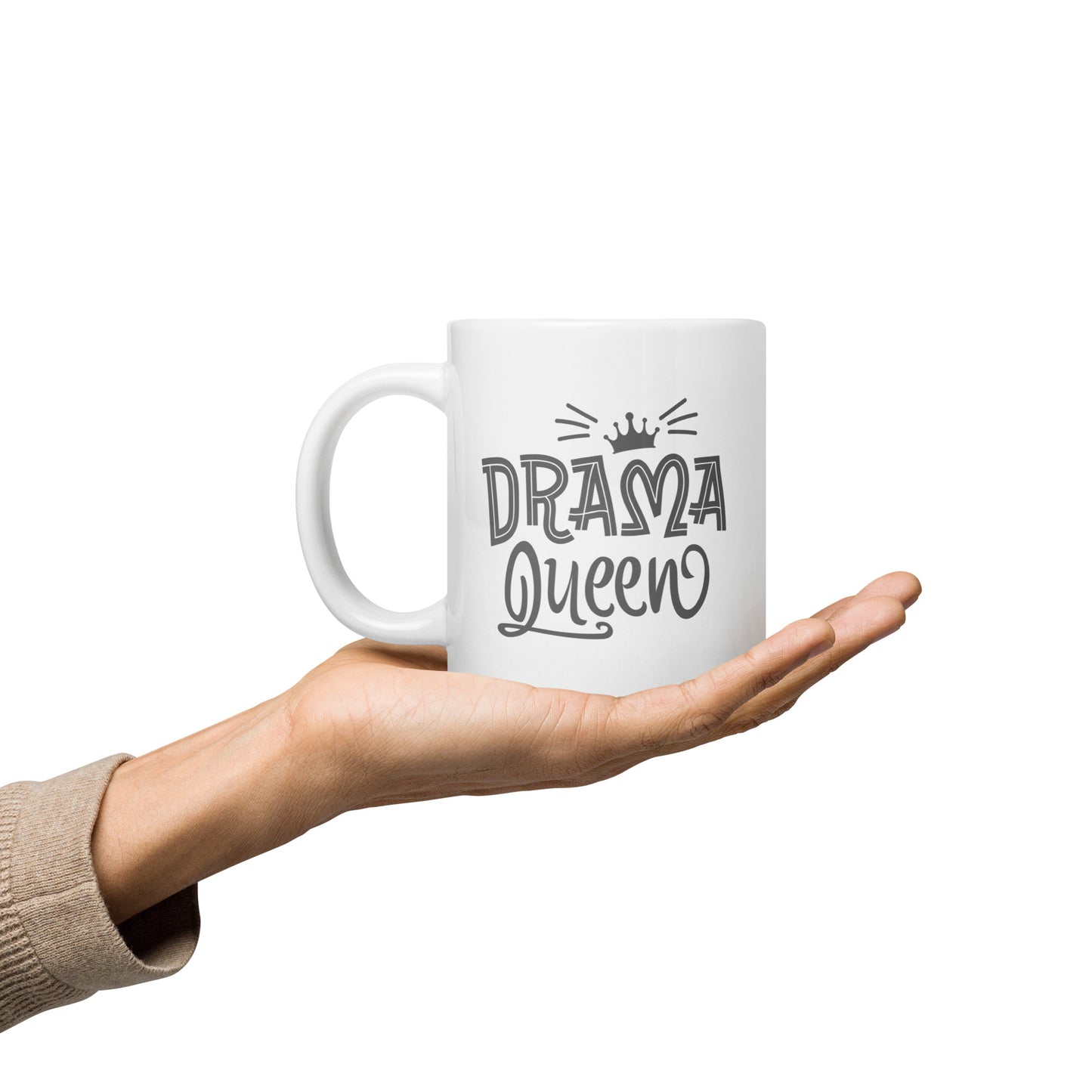 Drama Queen White Ceramic Coffee Mug