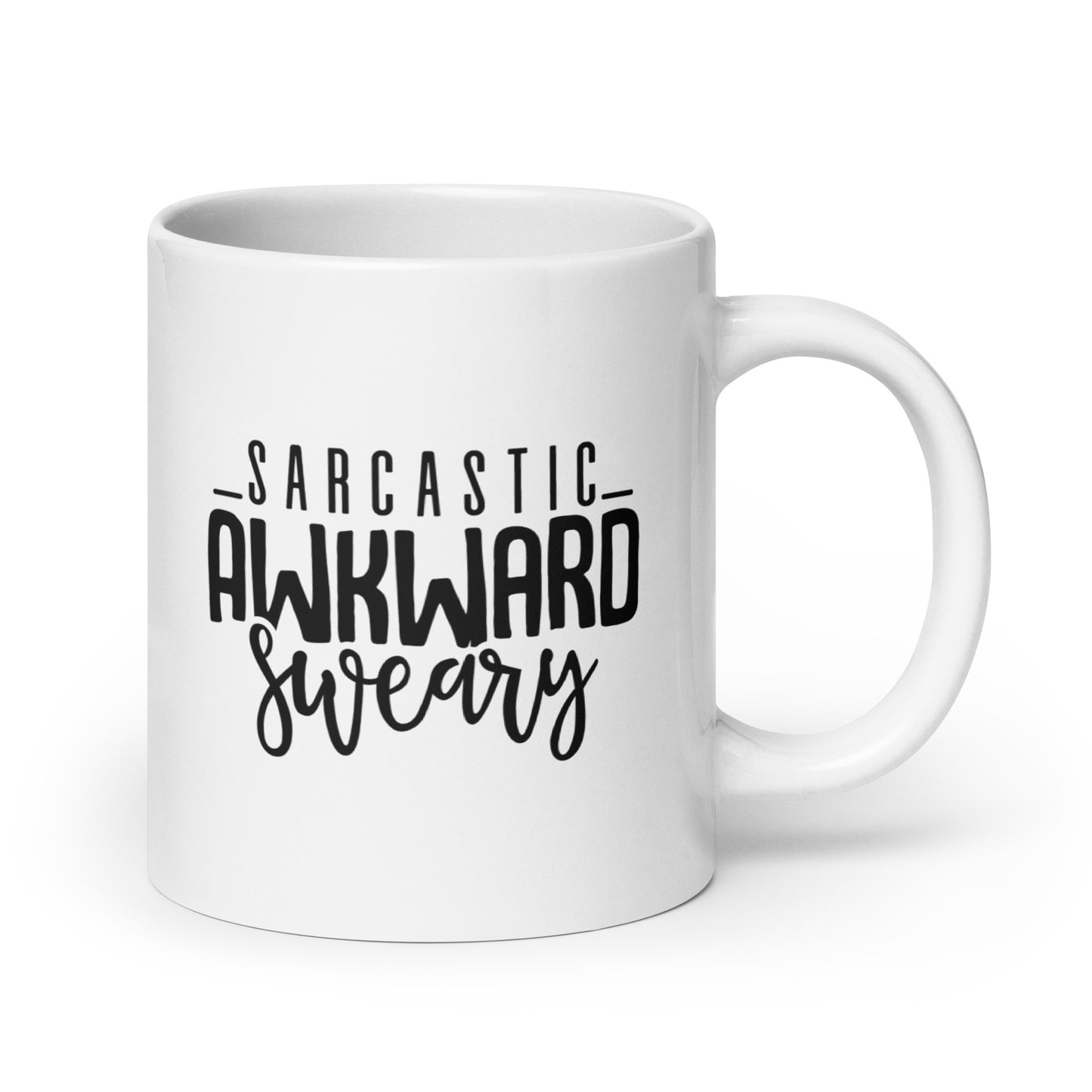 Awkward, Sarcastic, Sweary White Ceramic Coffee Mug